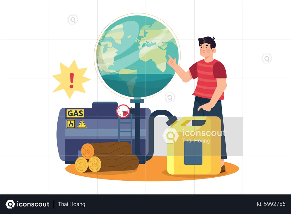 Natural Resource Depletion  Illustration