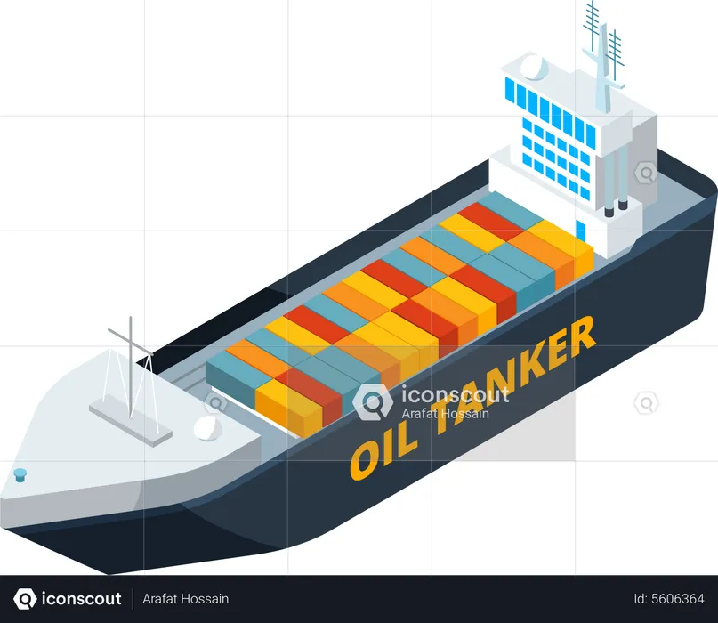 Navire pétrolier à l’étranger  Illustration