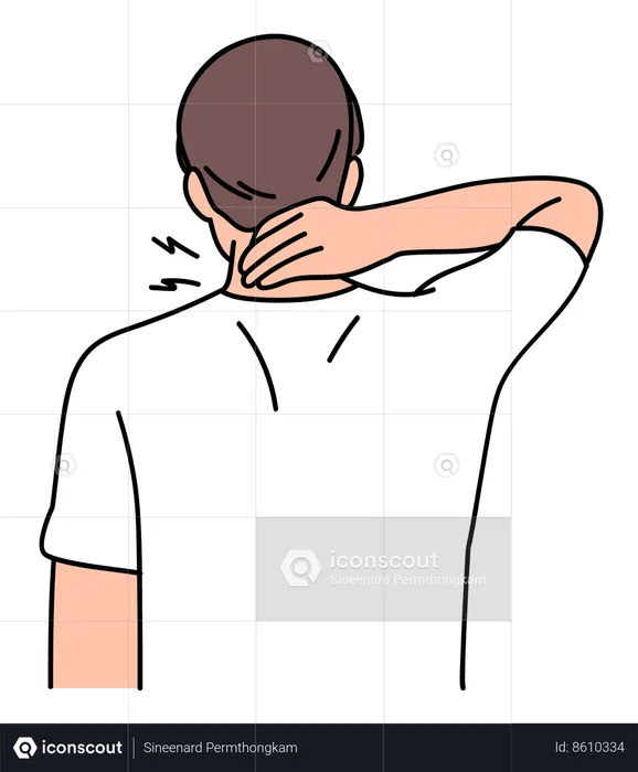 Neck headache  Illustration