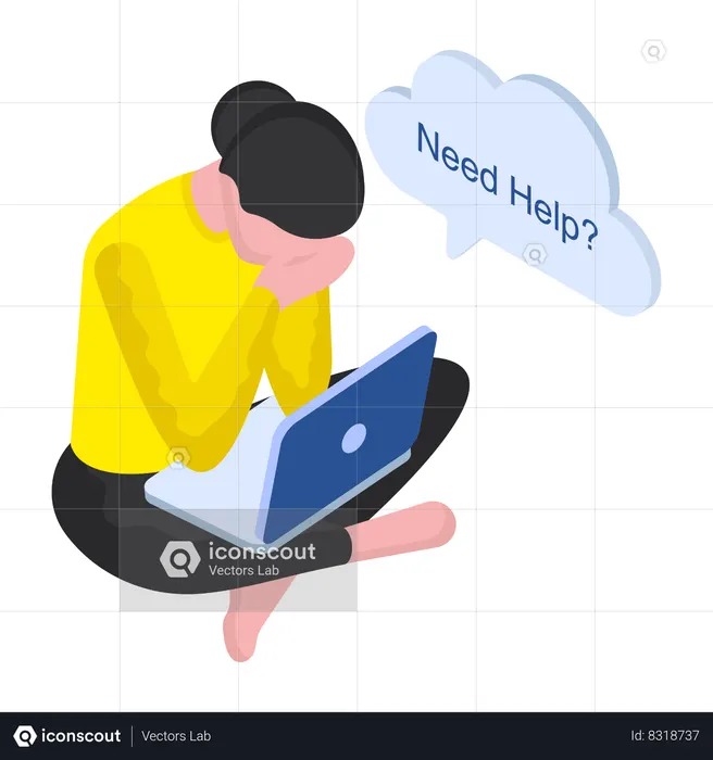 Need Mental Help  Illustration