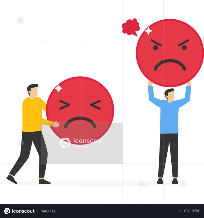 Negative thinking business people  Illustration