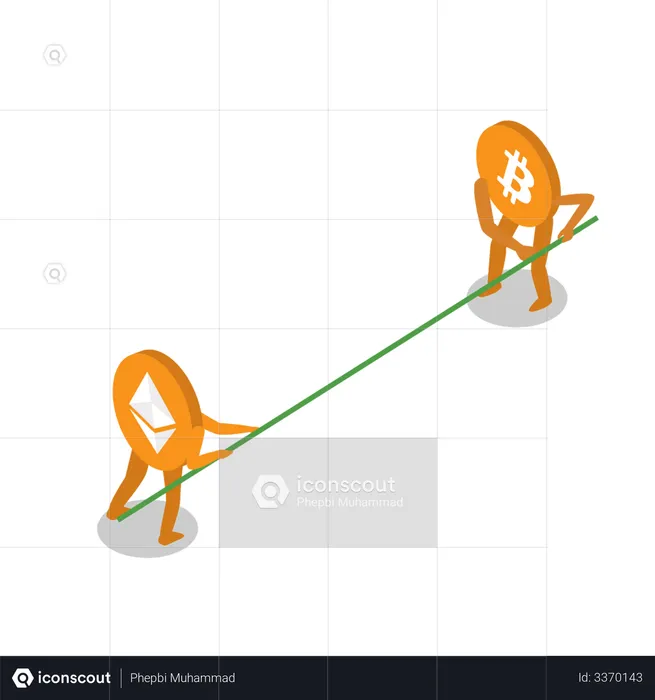 Negociação de moedas criptografadas  Ilustração