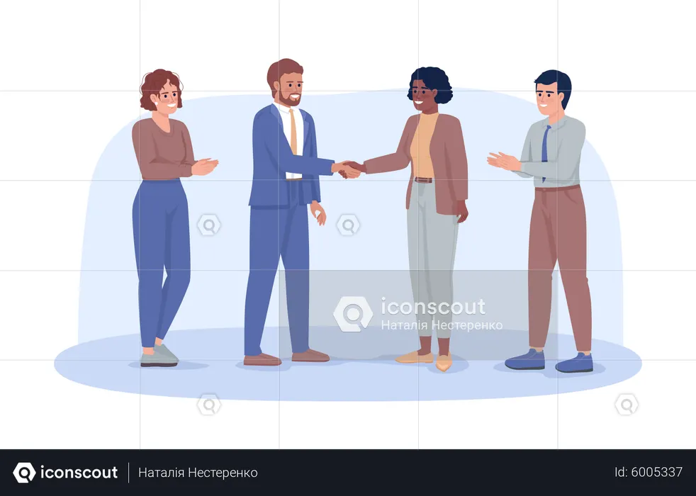 Trato de negocios  Ilustración