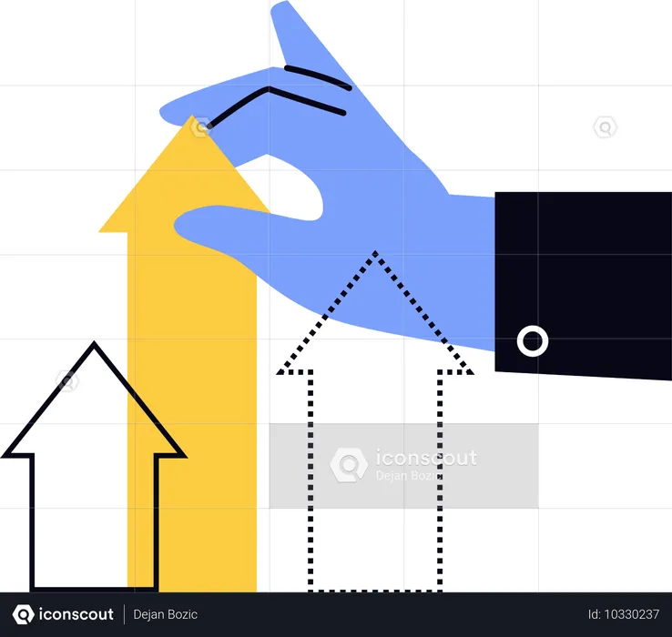 Crecimiento de las ventas de empresas  Ilustración