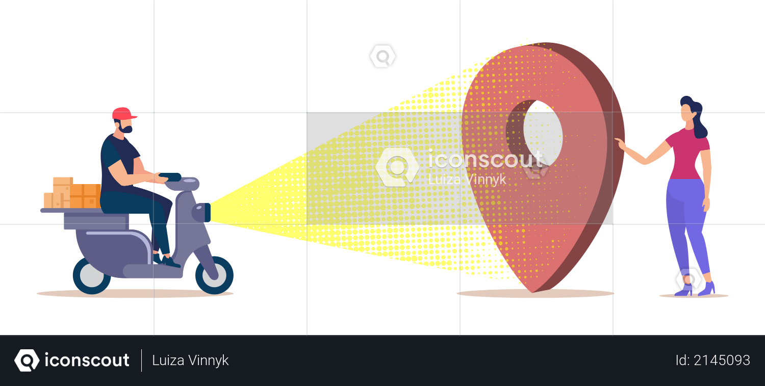 Negotiating Delivery Route Illustration