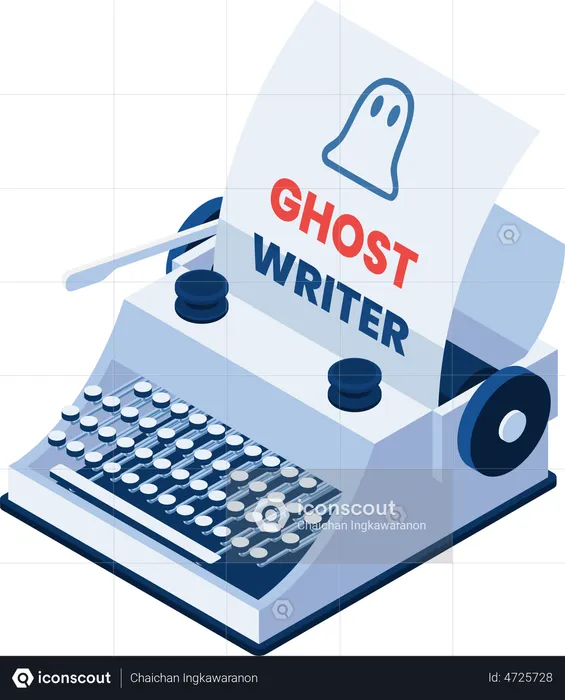 Marketing de contenu Ghostwriter  Illustration