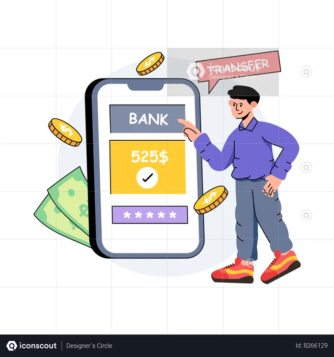 Net Banking  Illustration