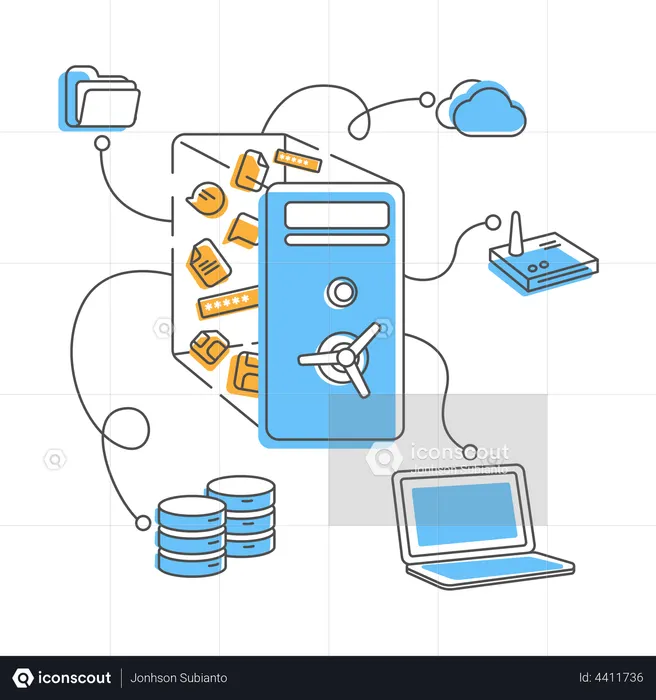 Network security  Illustration