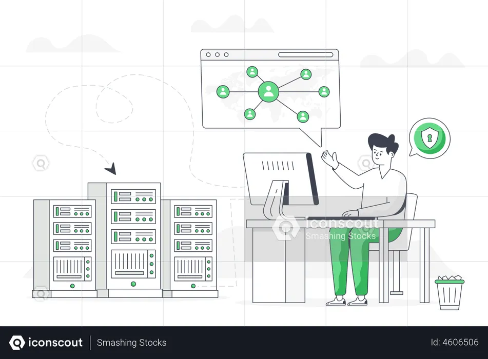 Network Security  Illustration