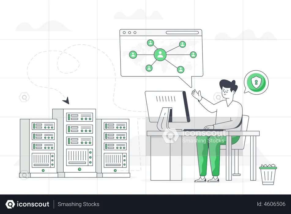 Network Security  Illustration