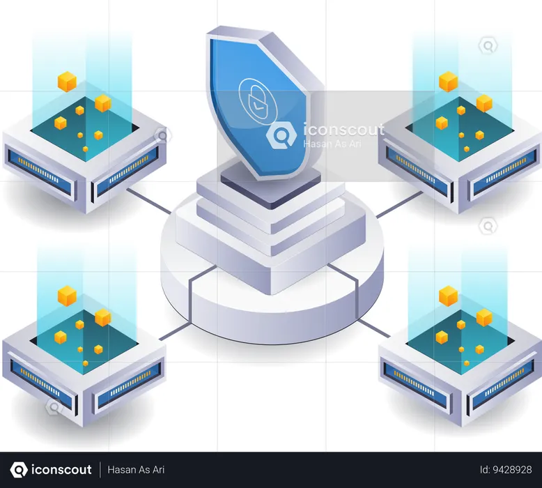 Network security server technology  Illustration