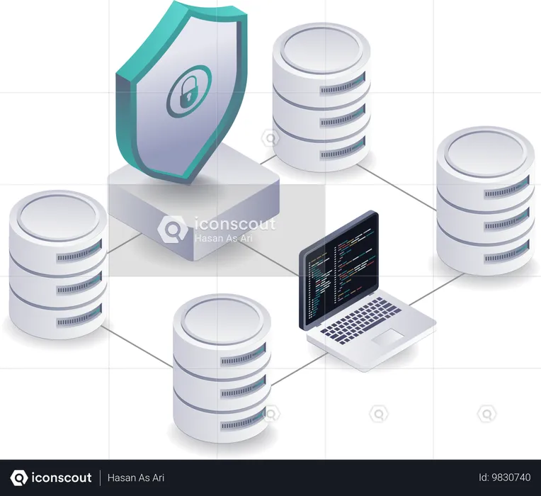 Networking Servers with Database Technology  Illustration