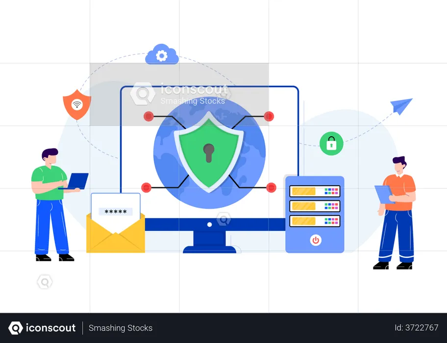 Netzwerksicherheit  Illustration