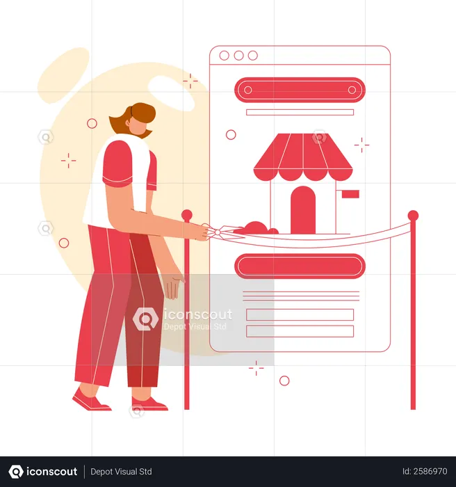 Neue M-Commerce-Site  Illustration