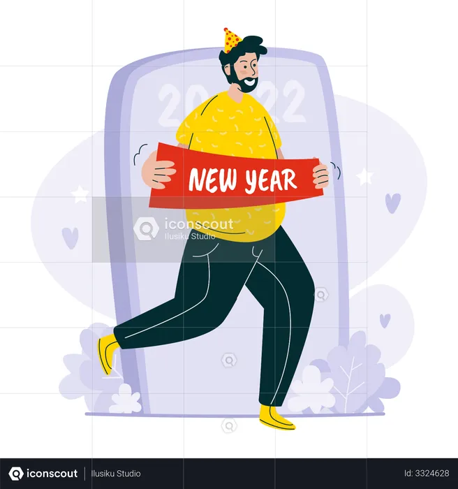 Neujahrsgrüße 2022  Illustration