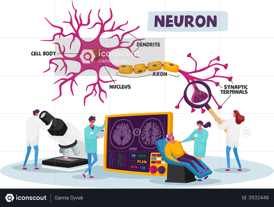 Neurobiology Laboratory Illustration