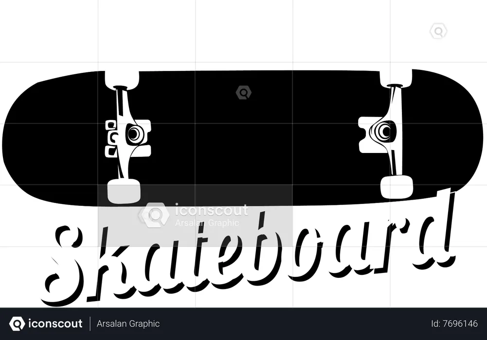 Never Stop Ride Skateboard  Illustration