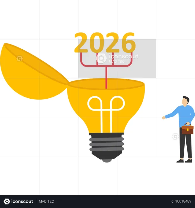 New 2026 Business vision to discover new solution  Illustration