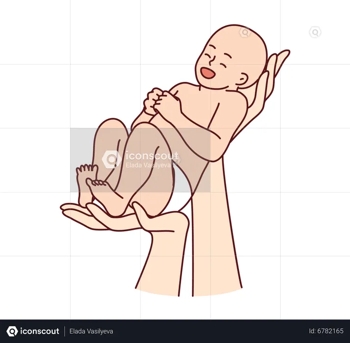 New born baby  Illustration