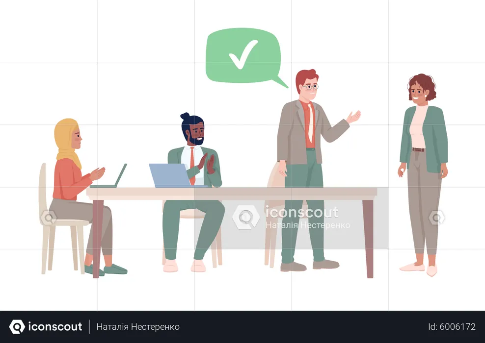 New employee introduction  Illustration