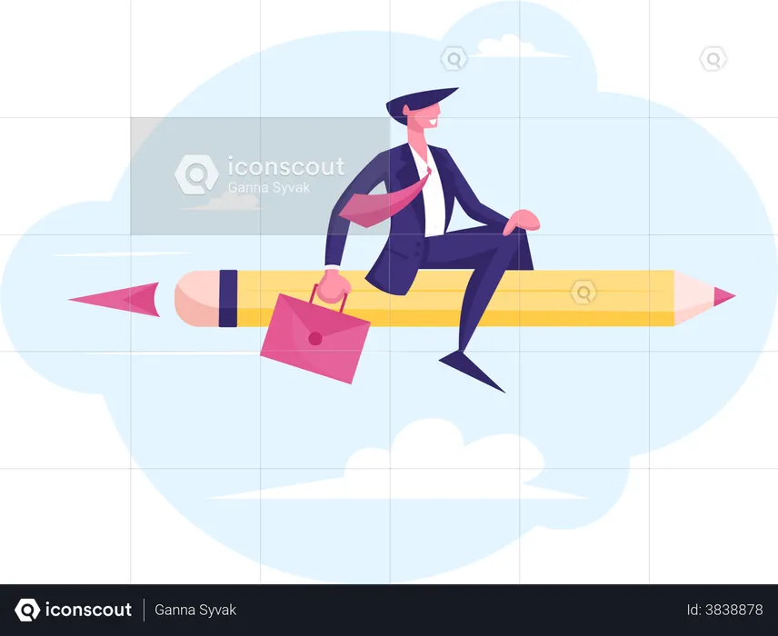 Businesswoman, successful career, launching project concept. Businesswoman  cartoon character with jetpack feeling ready to start meaning successful  ideas project and business launching 15929046 Vector Art at Vecteezy