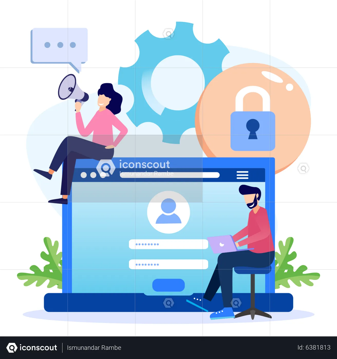 New User Registration Illustration - Free Download Crime & Security ...