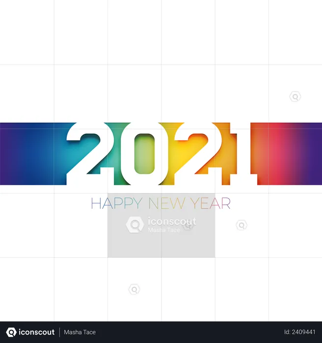 New year 2021 wish  Illustration