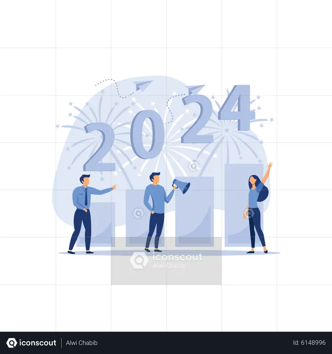 New Year 2024  Illustration