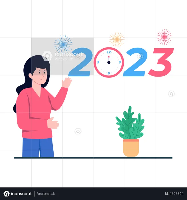 New Year Countdown  Illustration