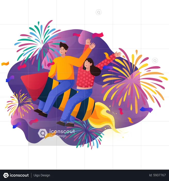 New Year Firework  Illustration
