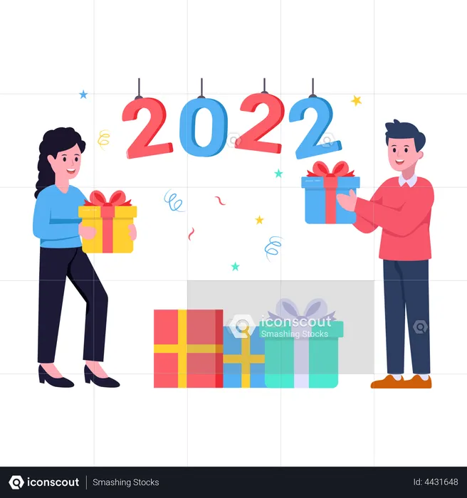 New Year Gifts  Illustration