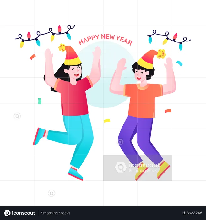 New Year party  Illustration