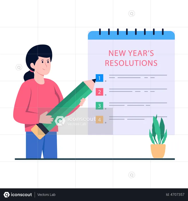 New Year Resolution  Illustration
