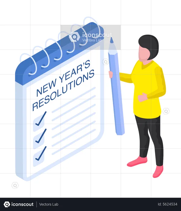 New Year Resolutions  Illustration