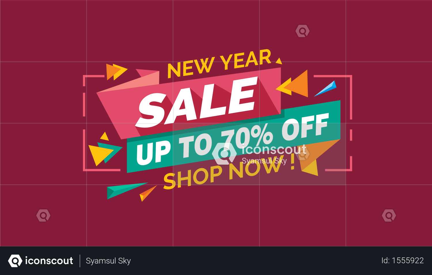 Premium New Year Sale Up To 70 Off Shop Now Illustration