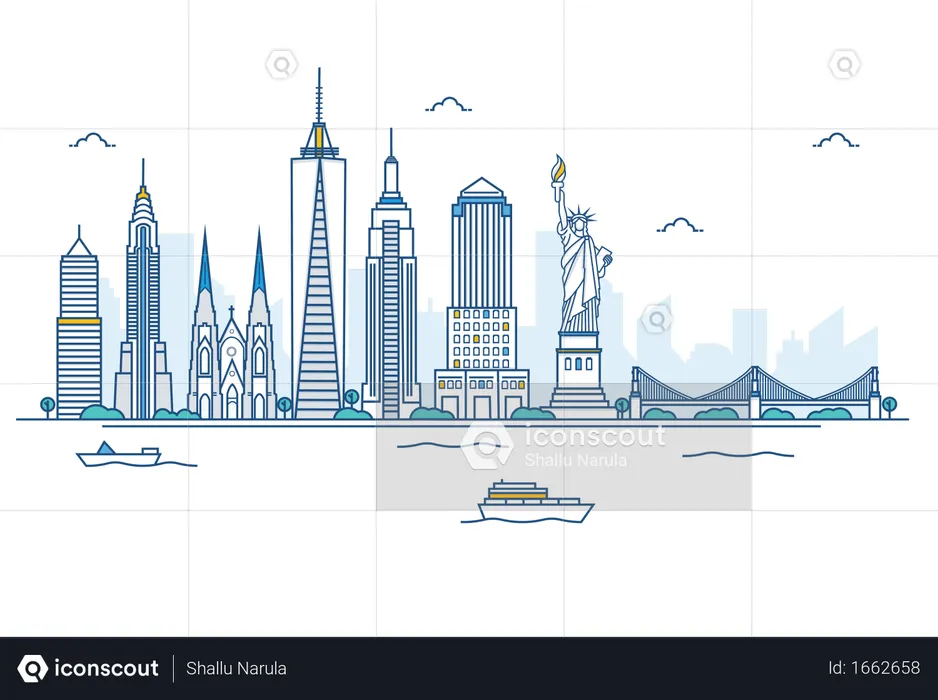 New York skyline  Illustration
