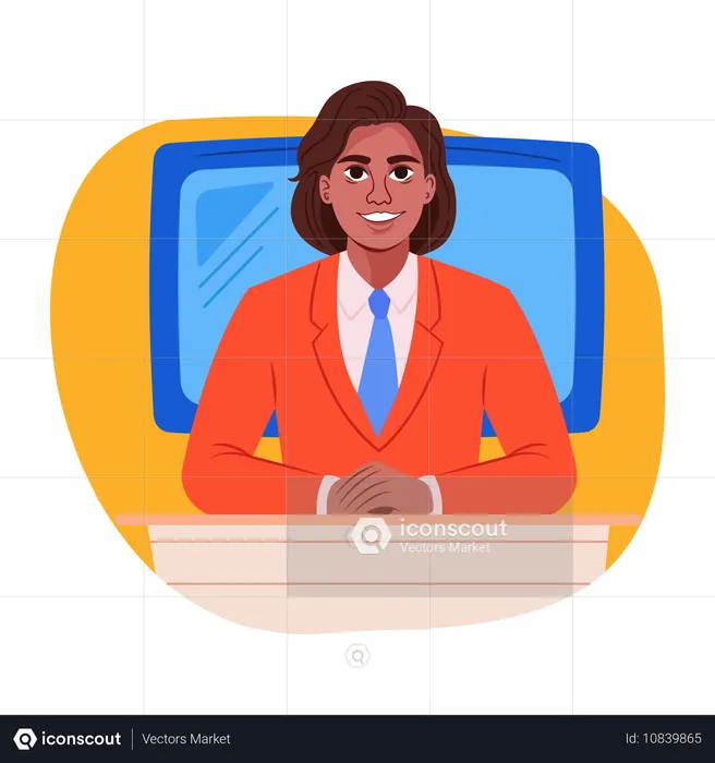 News Anchor  Illustration