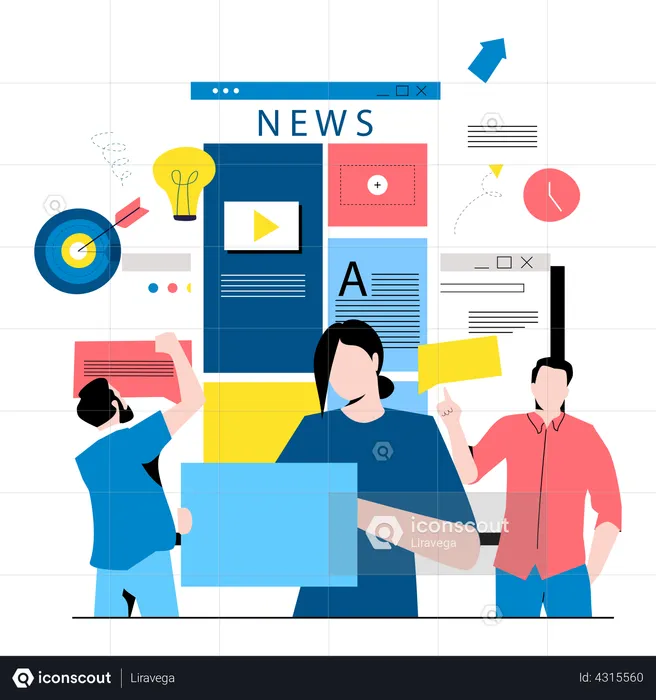 News App  Illustration