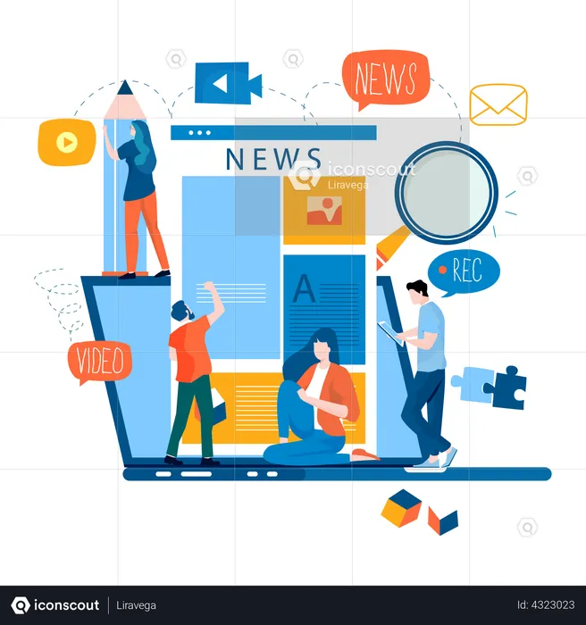 News content management  Illustration