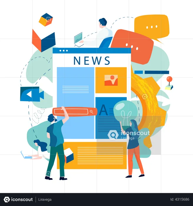 News content management  Illustration