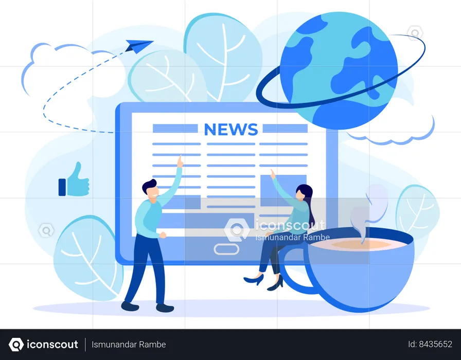 News Segment Illustration - Free Download Business Illustrations 