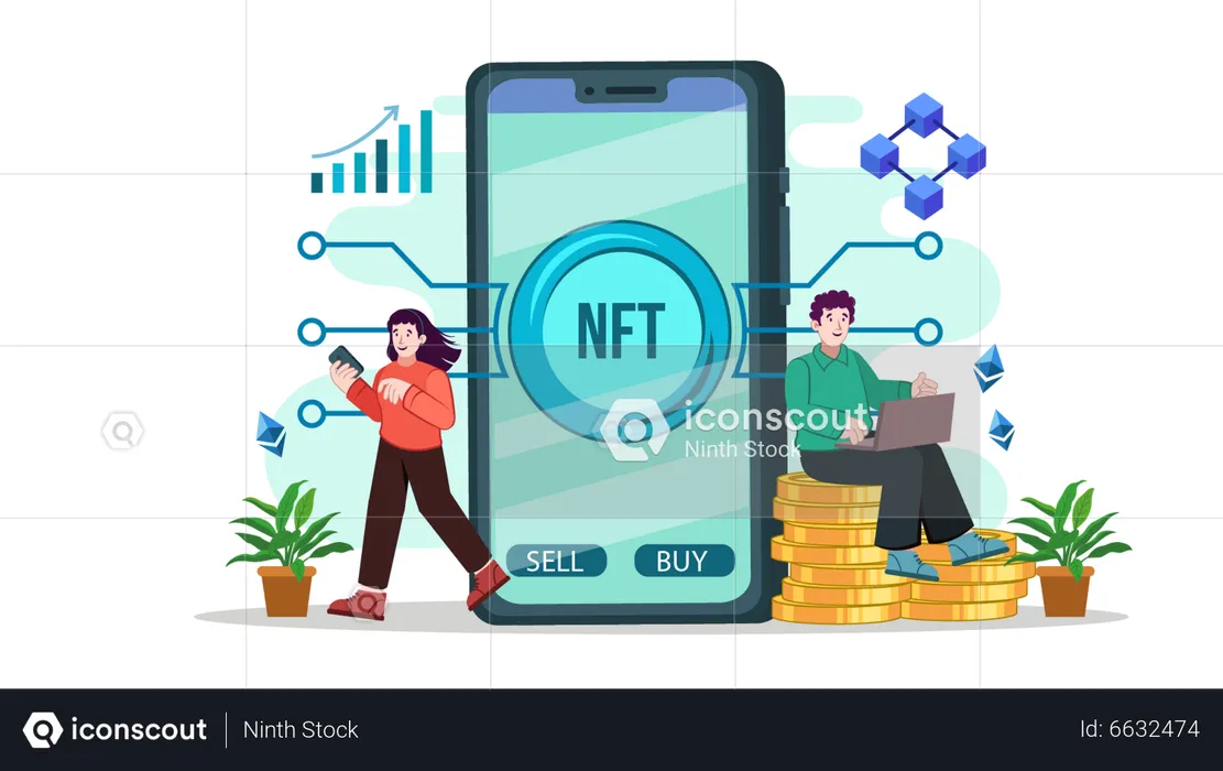 NFT app  Illustration