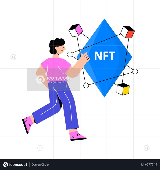 Nft Blockchain  Illustration