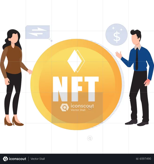 NFT coin  Illustration