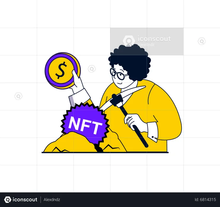 Compra nft  Ilustración