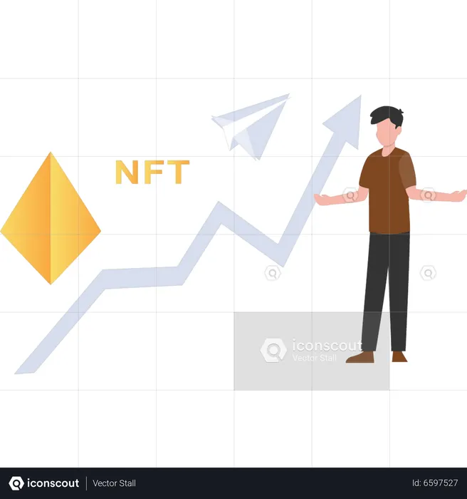 NFT-Handelsdiagramm  Illustration