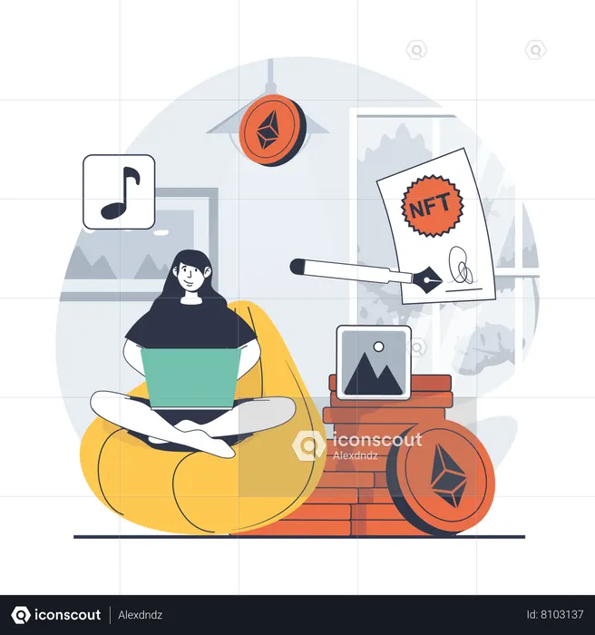 Nft marketplace  Illustration