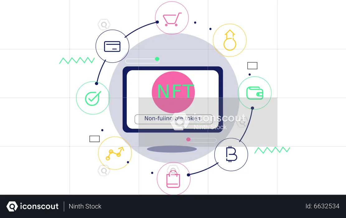 Nft Marketplace Network  Illustration
