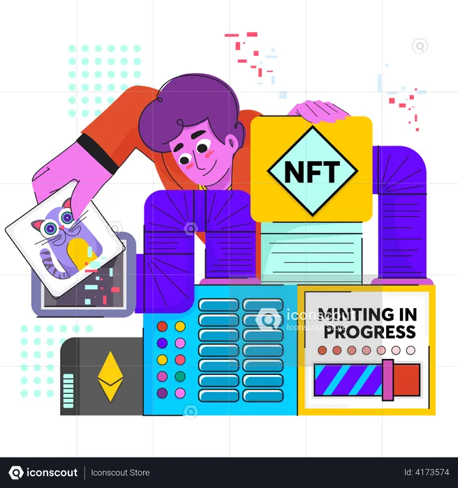 NFT minting  Illustration