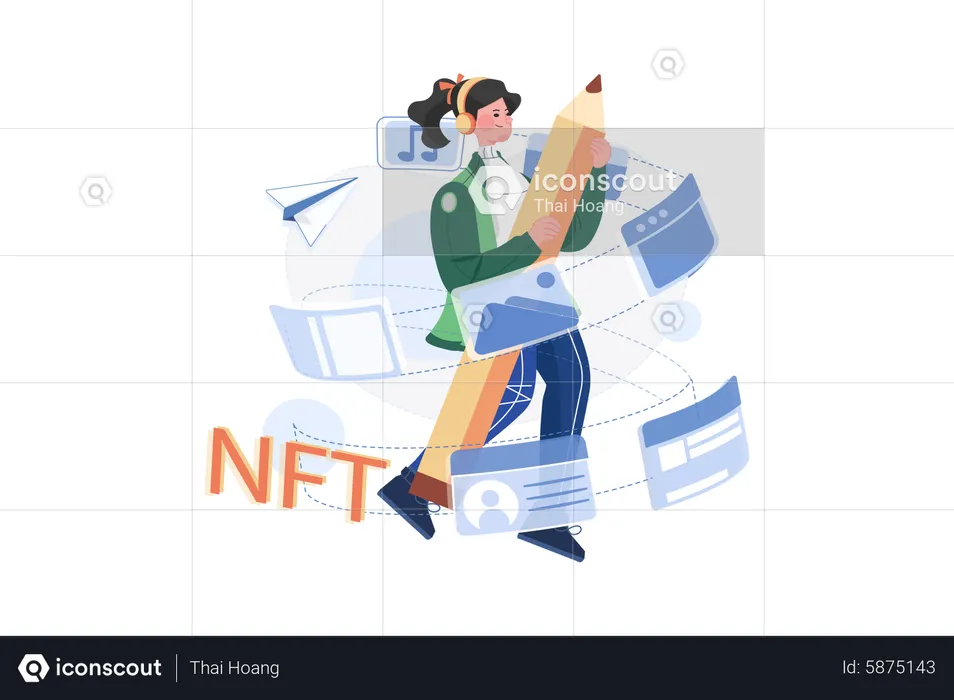 NFT minting process  Illustration